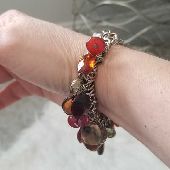 Bracelet, multi colored stones and jewels - Picture 4 of 9